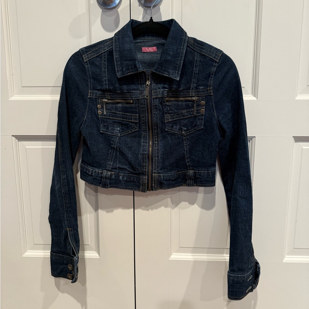 Lola Denim Jacket with Zipper Accents